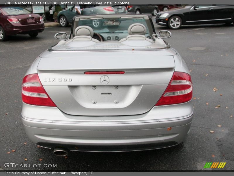 Diamond Silver Metallic / Stone 2005 Mercedes-Benz CLK 500 Cabriolet