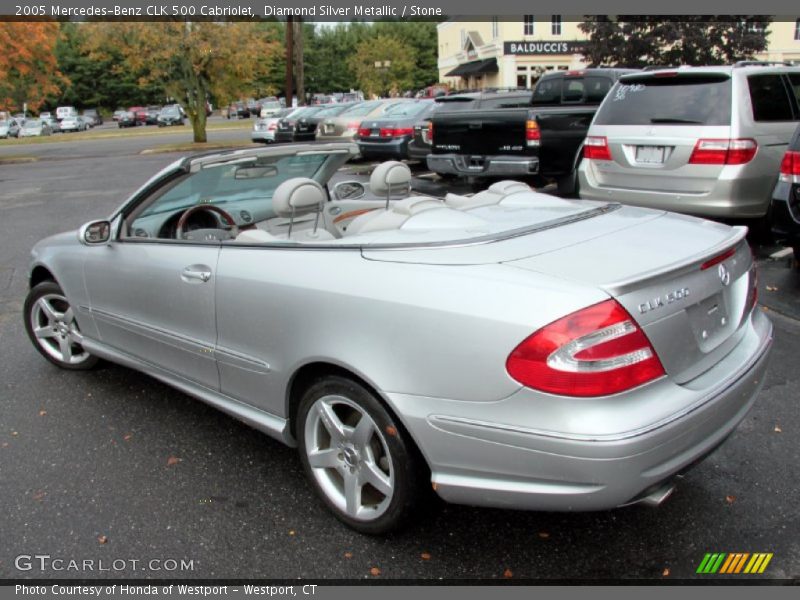 Diamond Silver Metallic / Stone 2005 Mercedes-Benz CLK 500 Cabriolet
