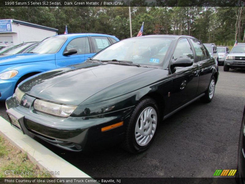 Dark Green Metallic / Black/Gray 1998 Saturn S Series SL2 Sedan