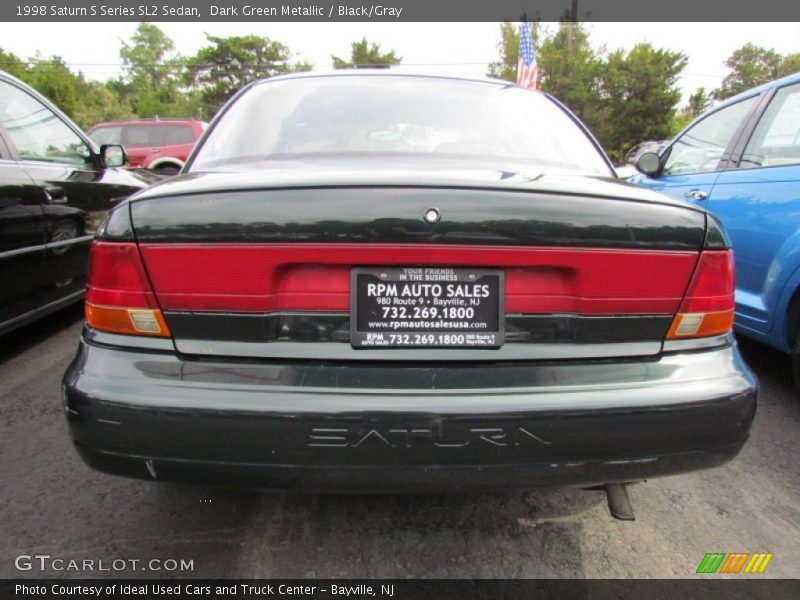 Dark Green Metallic / Black/Gray 1998 Saturn S Series SL2 Sedan