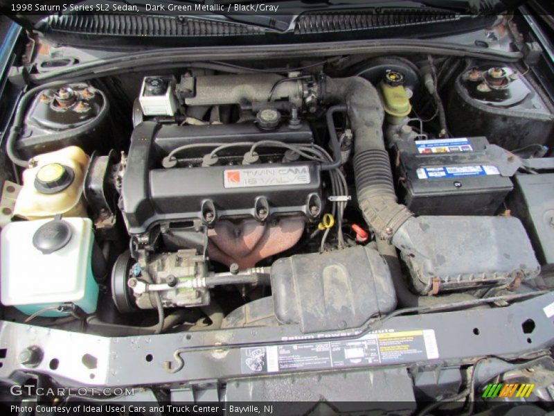Dark Green Metallic / Black/Gray 1998 Saturn S Series SL2 Sedan