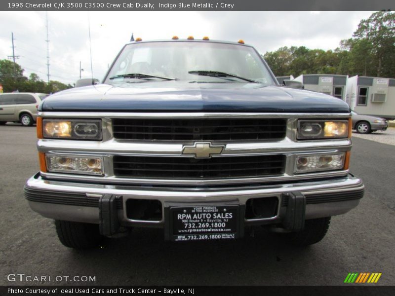 Indigo Blue Metallic / Grey 1996 Chevrolet C/K 3500 C3500 Crew Cab Dually