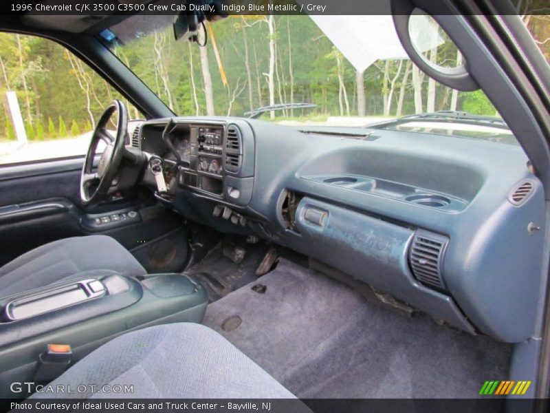 Indigo Blue Metallic / Grey 1996 Chevrolet C/K 3500 C3500 Crew Cab Dually