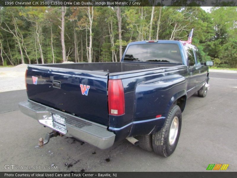 Indigo Blue Metallic / Grey 1996 Chevrolet C/K 3500 C3500 Crew Cab Dually