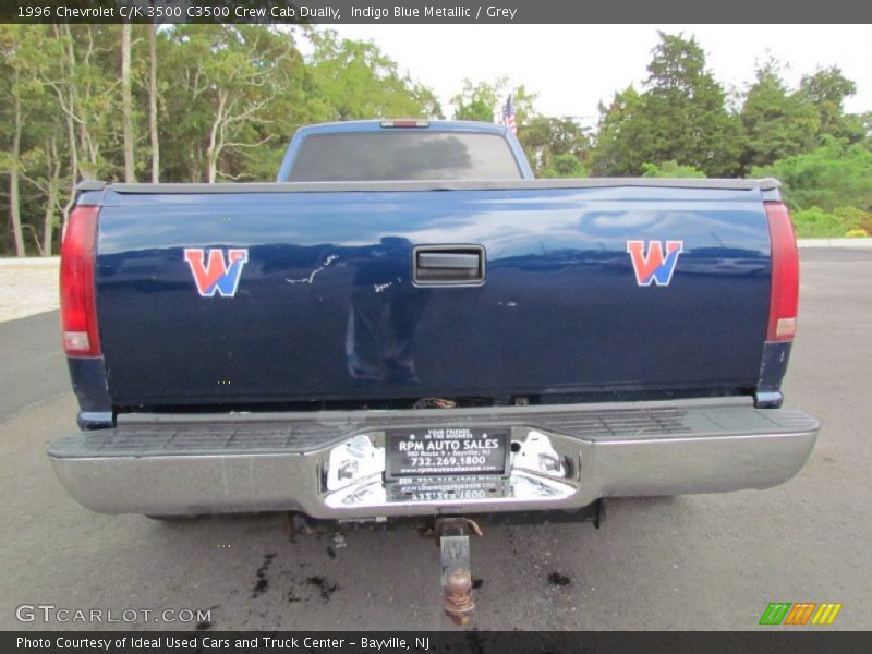 Indigo Blue Metallic / Grey 1996 Chevrolet C/K 3500 C3500 Crew Cab Dually