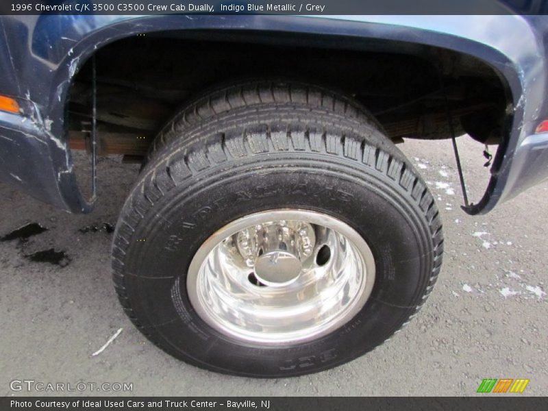 Indigo Blue Metallic / Grey 1996 Chevrolet C/K 3500 C3500 Crew Cab Dually