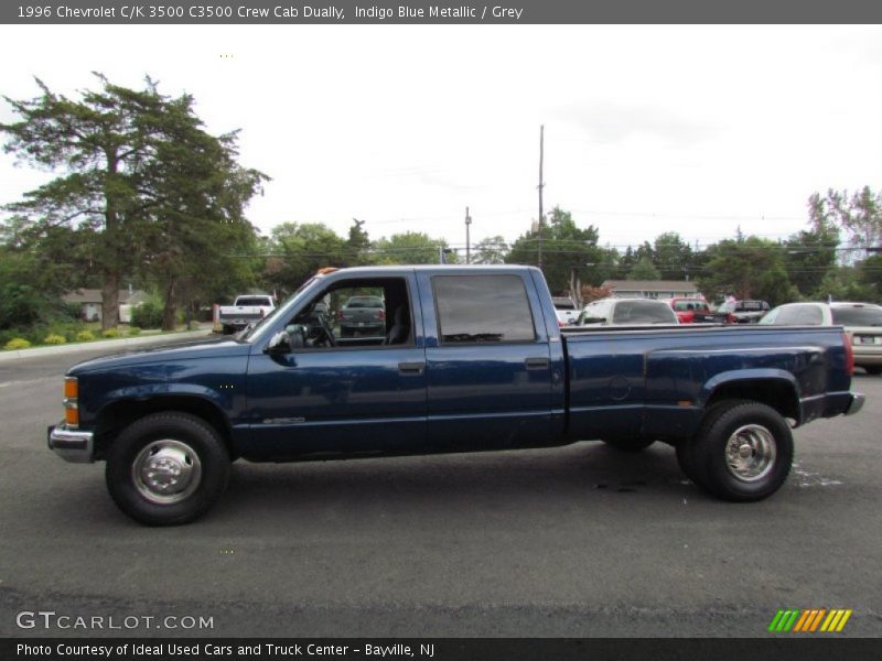 Indigo Blue Metallic / Grey 1996 Chevrolet C/K 3500 C3500 Crew Cab Dually