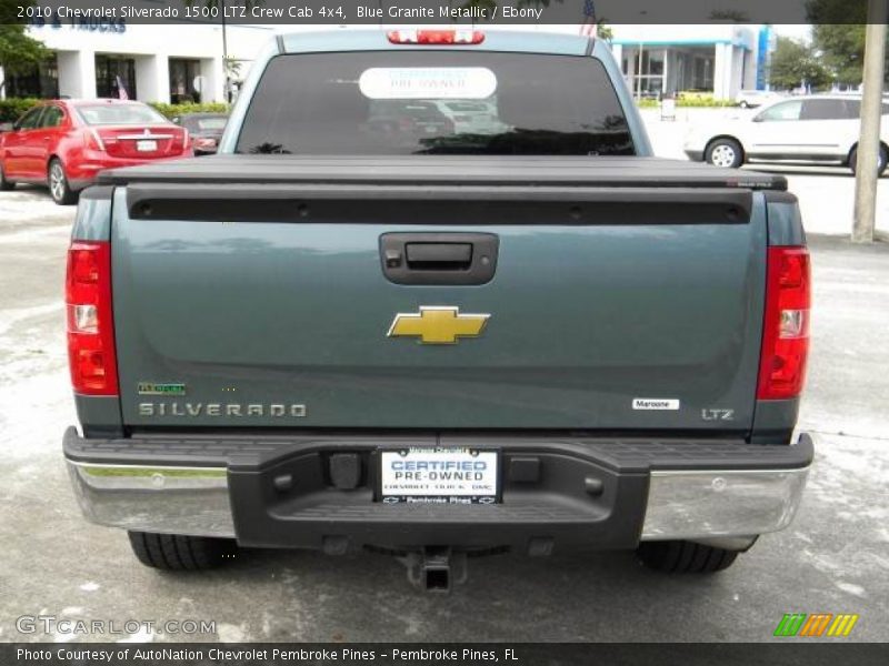 Blue Granite Metallic / Ebony 2010 Chevrolet Silverado 1500 LTZ Crew Cab 4x4
