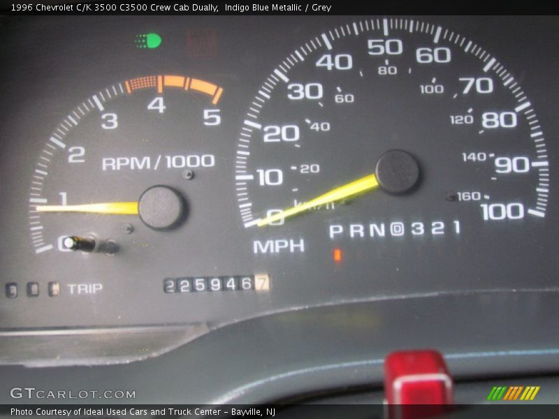 Indigo Blue Metallic / Grey 1996 Chevrolet C/K 3500 C3500 Crew Cab Dually