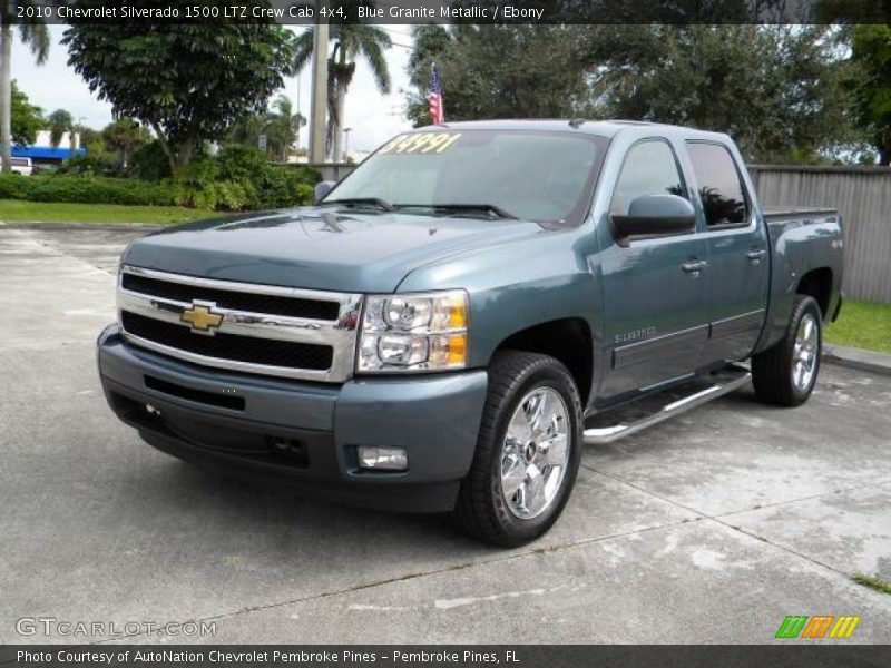 Blue Granite Metallic / Ebony 2010 Chevrolet Silverado 1500 LTZ Crew Cab 4x4