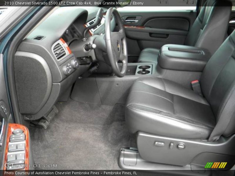 Blue Granite Metallic / Ebony 2010 Chevrolet Silverado 1500 LTZ Crew Cab 4x4