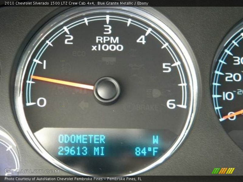 Blue Granite Metallic / Ebony 2010 Chevrolet Silverado 1500 LTZ Crew Cab 4x4