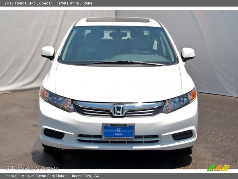Taffeta White / Stone 2012 Honda Civic EX Sedan