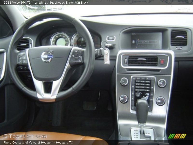 Ice White / Beechwood Brown/Off Black 2012 Volvo S60 T5
