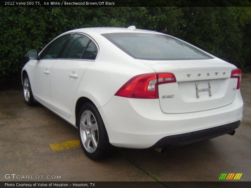 Ice White / Beechwood Brown/Off Black 2012 Volvo S60 T5