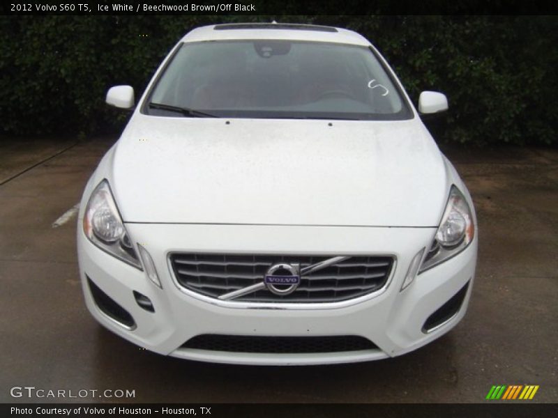 Ice White / Beechwood Brown/Off Black 2012 Volvo S60 T5