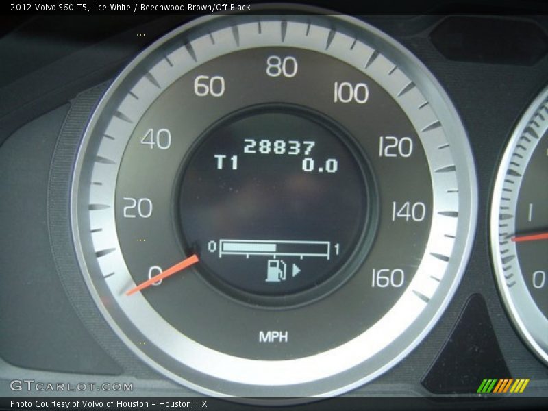Ice White / Beechwood Brown/Off Black 2012 Volvo S60 T5