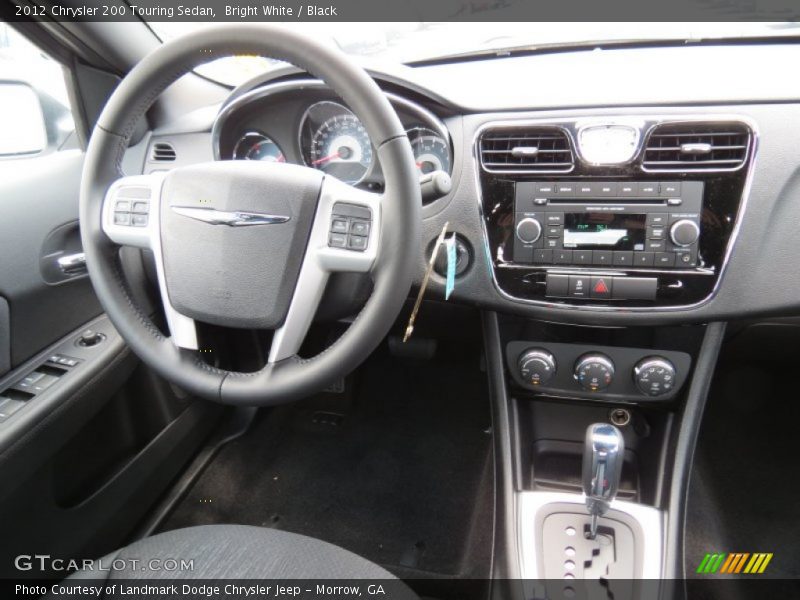 Bright White / Black 2012 Chrysler 200 Touring Sedan