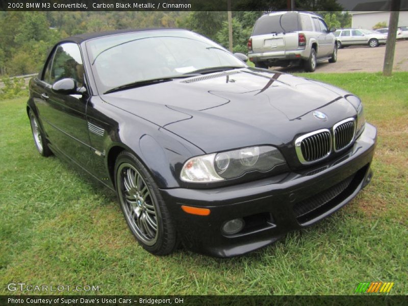 Carbon Black Metallic / Cinnamon 2002 BMW M3 Convertible