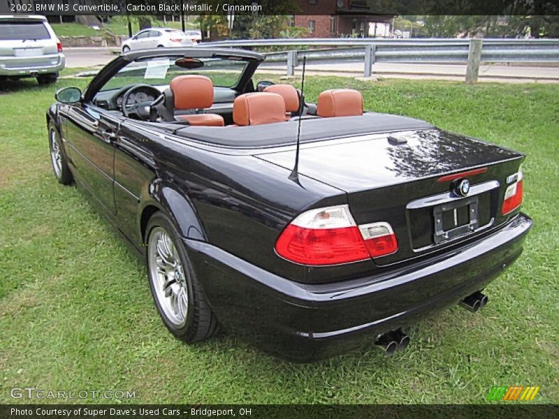 Carbon Black Metallic / Cinnamon 2002 BMW M3 Convertible