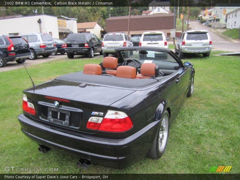 Carbon Black Metallic / Cinnamon 2002 BMW M3 Convertible