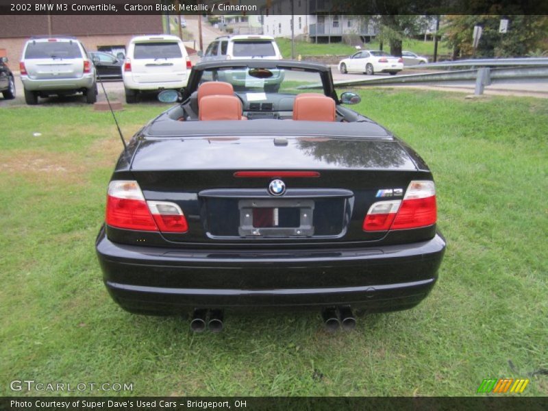 Carbon Black Metallic / Cinnamon 2002 BMW M3 Convertible