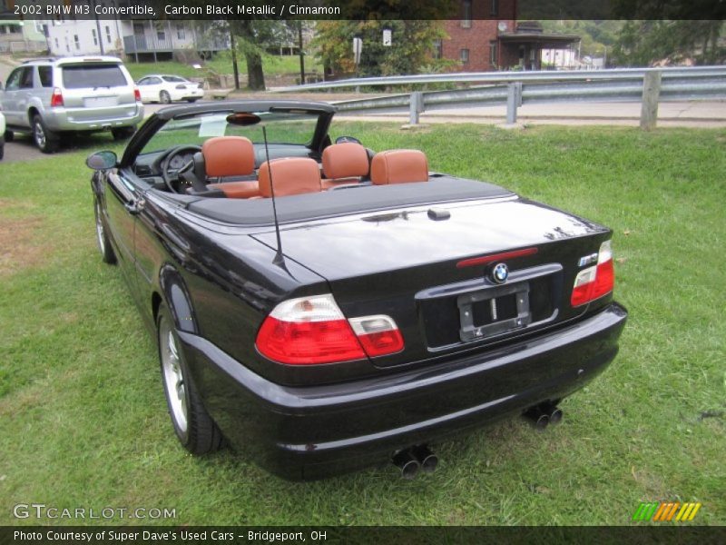 Carbon Black Metallic / Cinnamon 2002 BMW M3 Convertible