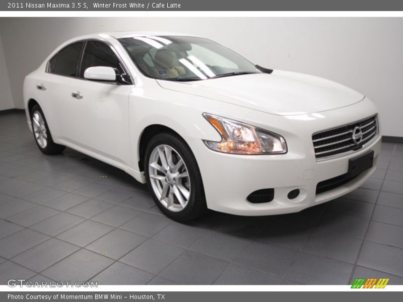 Winter Frost White / Cafe Latte 2011 Nissan Maxima 3.5 S