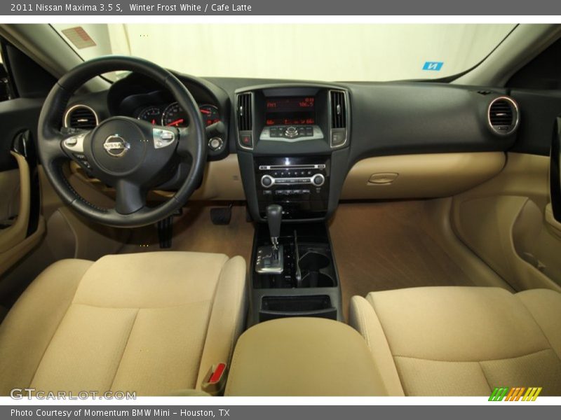 Winter Frost White / Cafe Latte 2011 Nissan Maxima 3.5 S