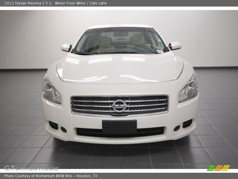 Winter Frost White / Cafe Latte 2011 Nissan Maxima 3.5 S