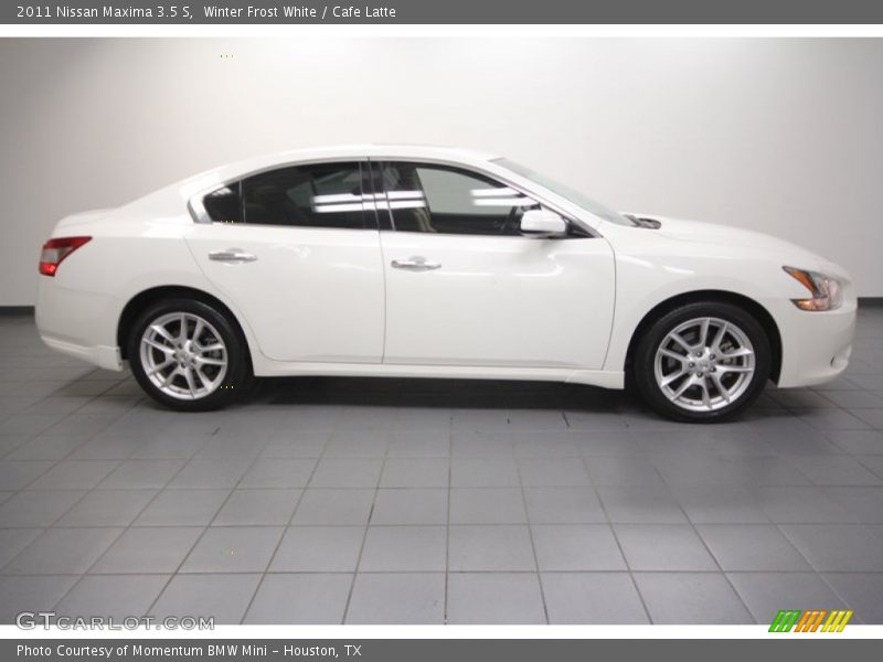 Winter Frost White / Cafe Latte 2011 Nissan Maxima 3.5 S
