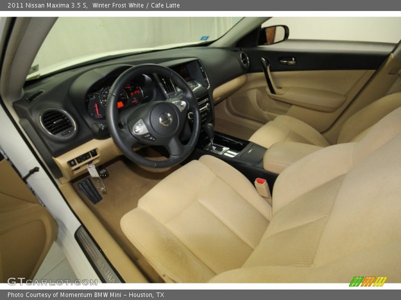 Winter Frost White / Cafe Latte 2011 Nissan Maxima 3.5 S