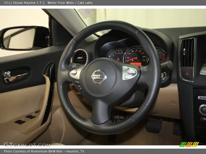 Winter Frost White / Cafe Latte 2011 Nissan Maxima 3.5 S