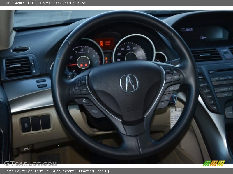 Crystal Black Pearl / Taupe 2010 Acura TL 3.5