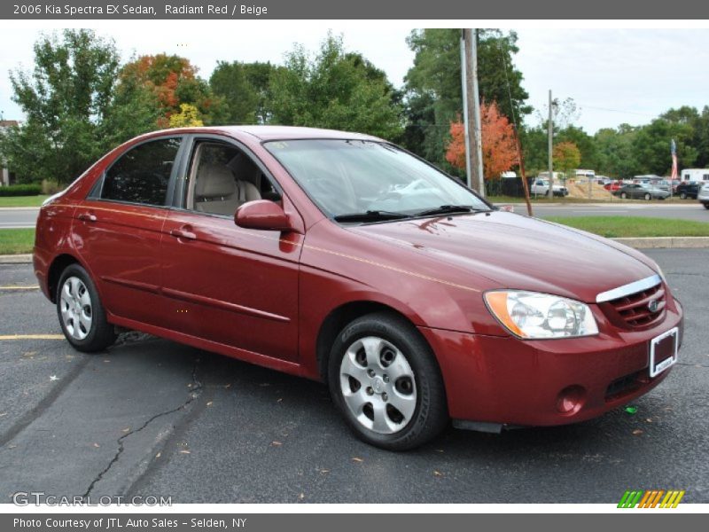 Radiant Red / Beige 2006 Kia Spectra EX Sedan