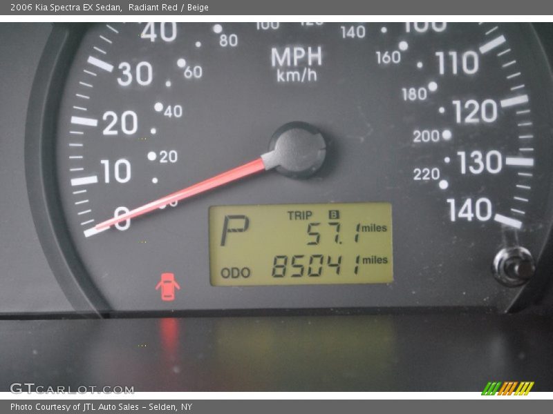 Radiant Red / Beige 2006 Kia Spectra EX Sedan