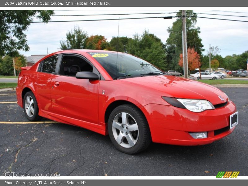 Chili Pepper Red / Black 2004 Saturn ION 3 Quad Coupe