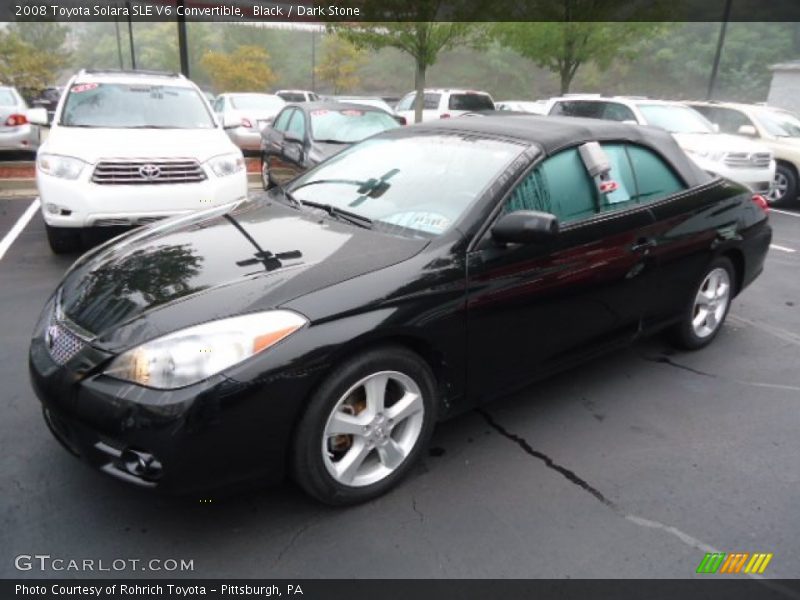 Black / Dark Stone 2008 Toyota Solara SLE V6 Convertible