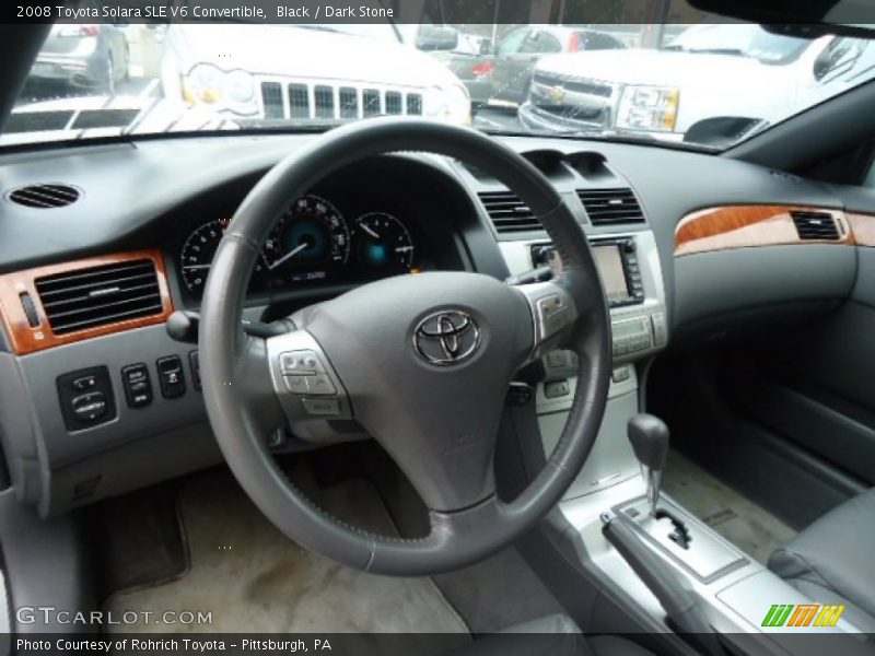 Black / Dark Stone 2008 Toyota Solara SLE V6 Convertible