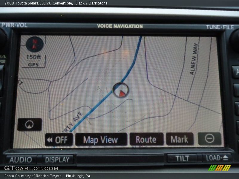 Black / Dark Stone 2008 Toyota Solara SLE V6 Convertible