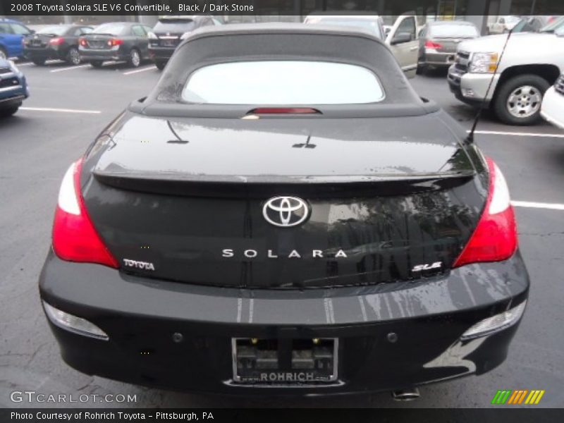 Black / Dark Stone 2008 Toyota Solara SLE V6 Convertible