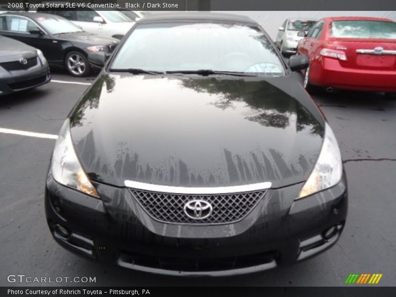 Black / Dark Stone 2008 Toyota Solara SLE V6 Convertible