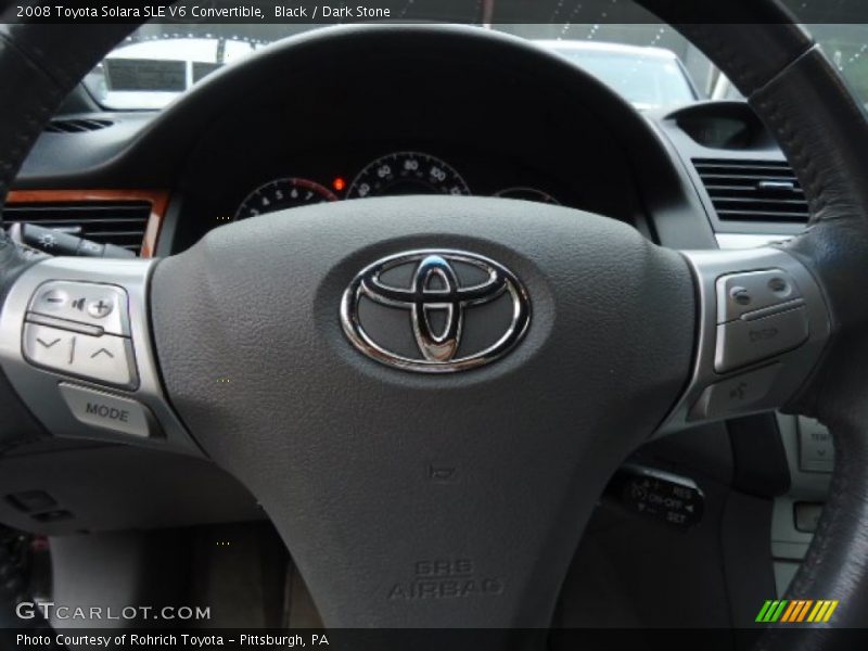 Black / Dark Stone 2008 Toyota Solara SLE V6 Convertible