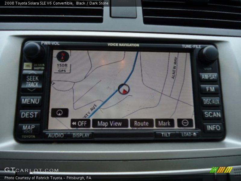 Black / Dark Stone 2008 Toyota Solara SLE V6 Convertible