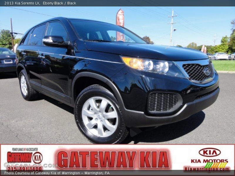 Ebony Black / Black 2013 Kia Sorento LX