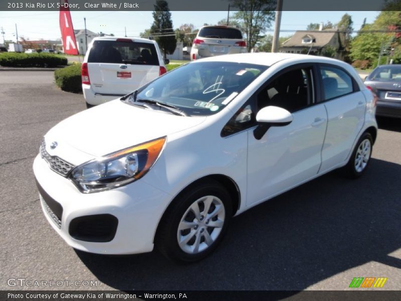 Clear White / Black 2013 Kia Rio LX 5-Door