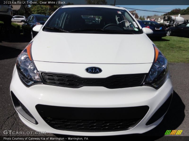 Clear White / Black 2013 Kia Rio LX 5-Door