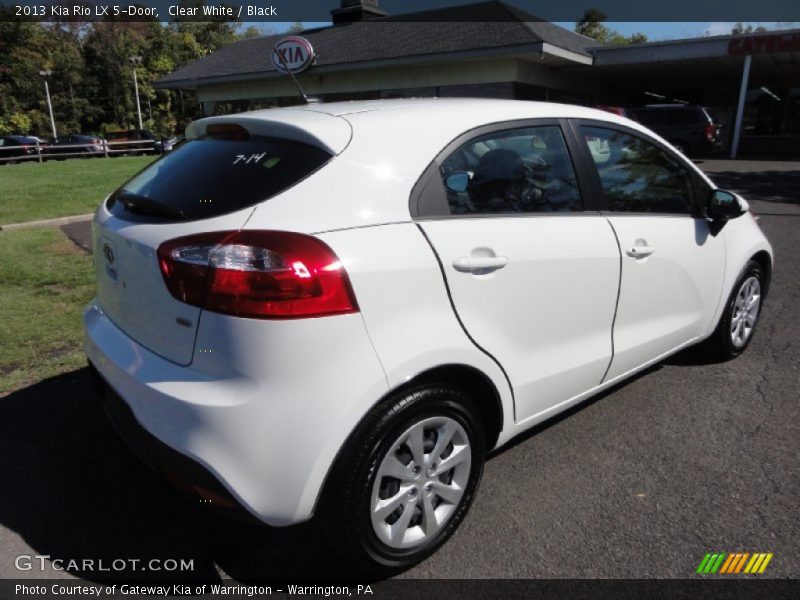 Clear White / Black 2013 Kia Rio LX 5-Door