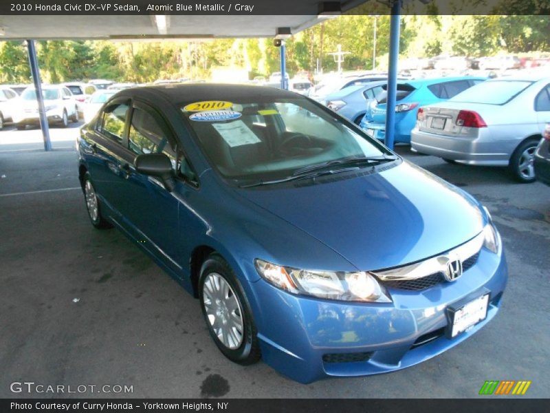Atomic Blue Metallic / Gray 2010 Honda Civic DX-VP Sedan