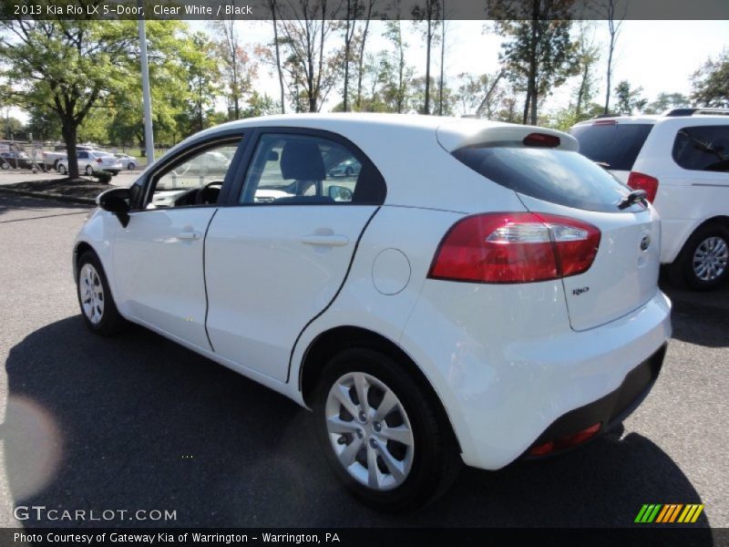 Clear White / Black 2013 Kia Rio LX 5-Door